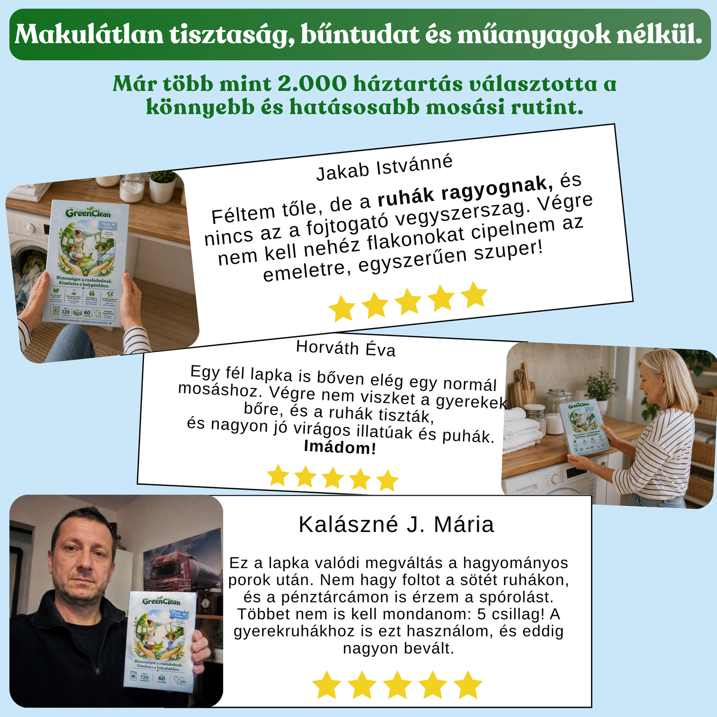 Környezetbarát mosólap - 120 db
