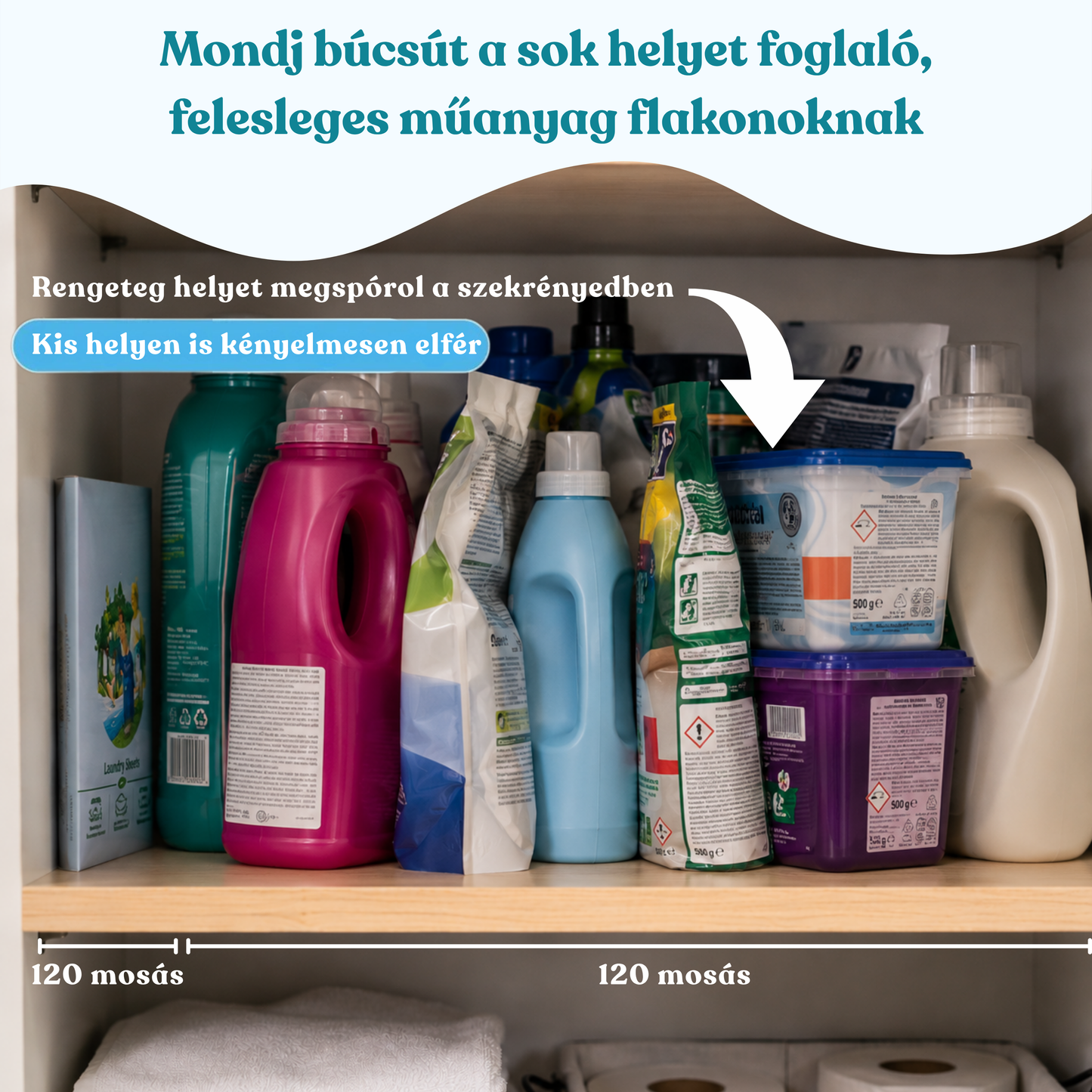 Környezetbarát mosólap - 120 db